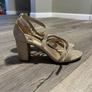Strappy Gold Heels Size 7